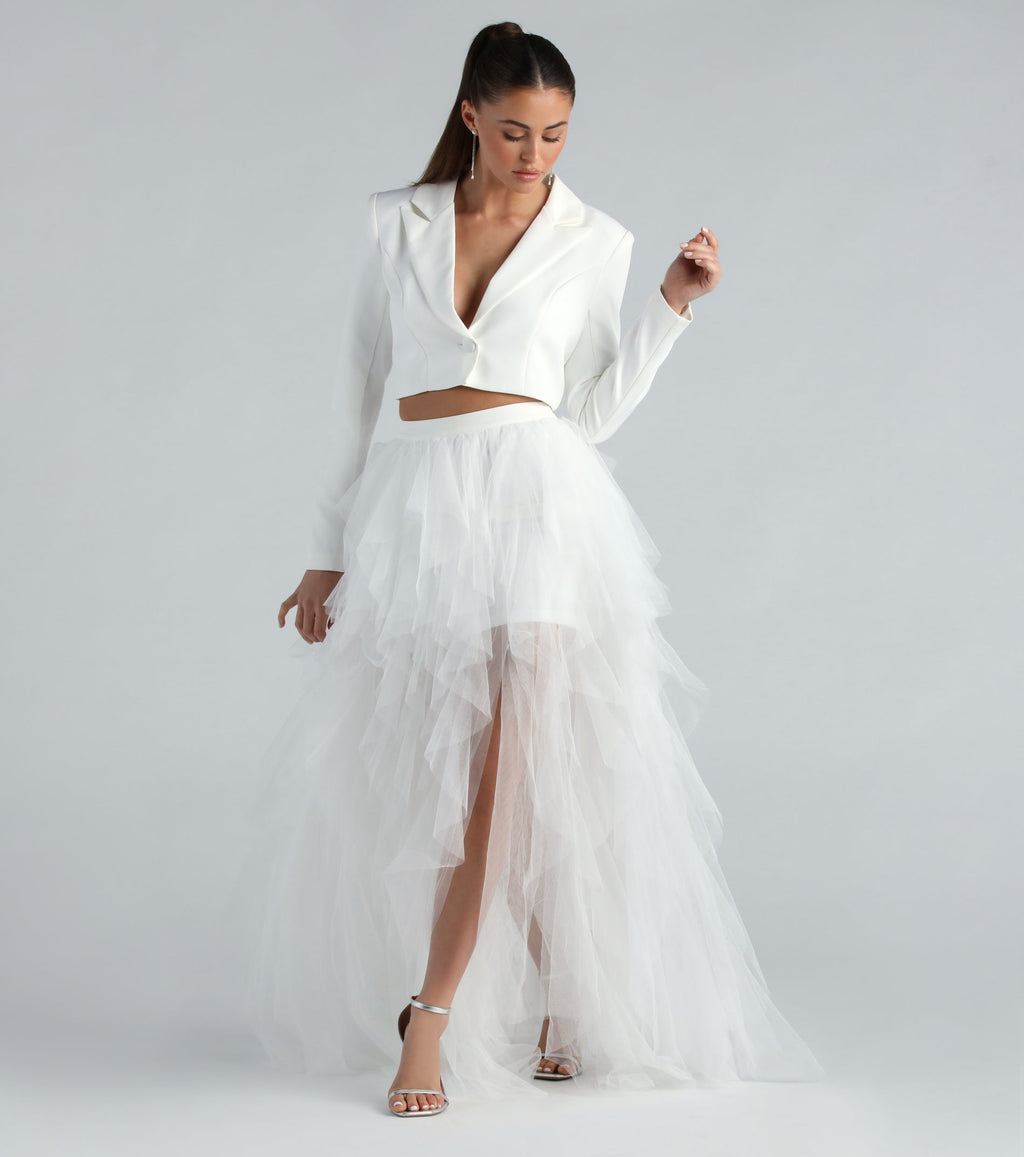 Korrie Formal Woven Crop Blazer