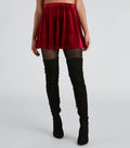 Ready To Twirl Velvet Skater Skirt