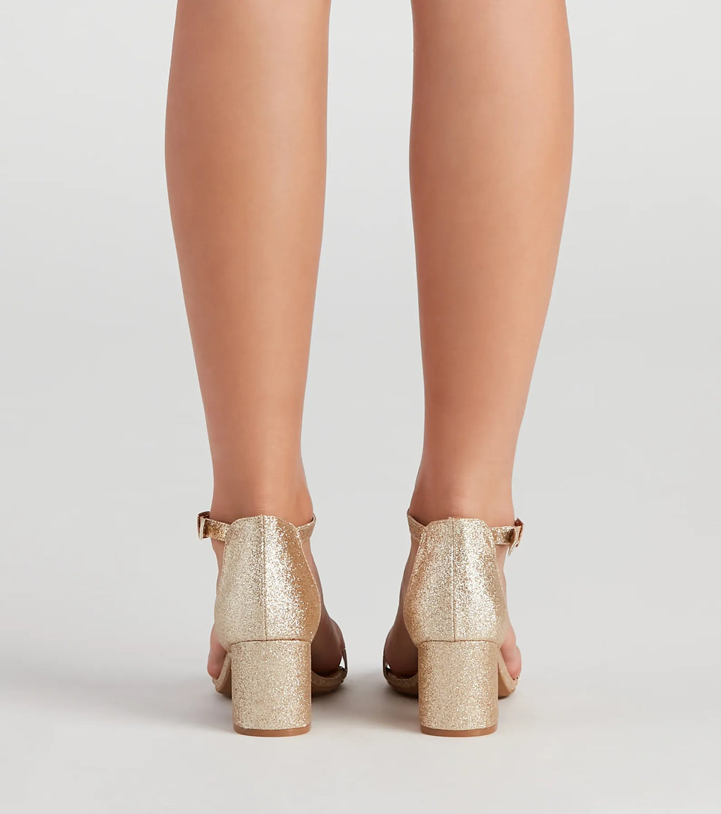 Glam Moves Glitter Block Heels