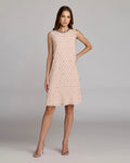 Blush Multi Embellished Sleeveless Shift Mini Dress