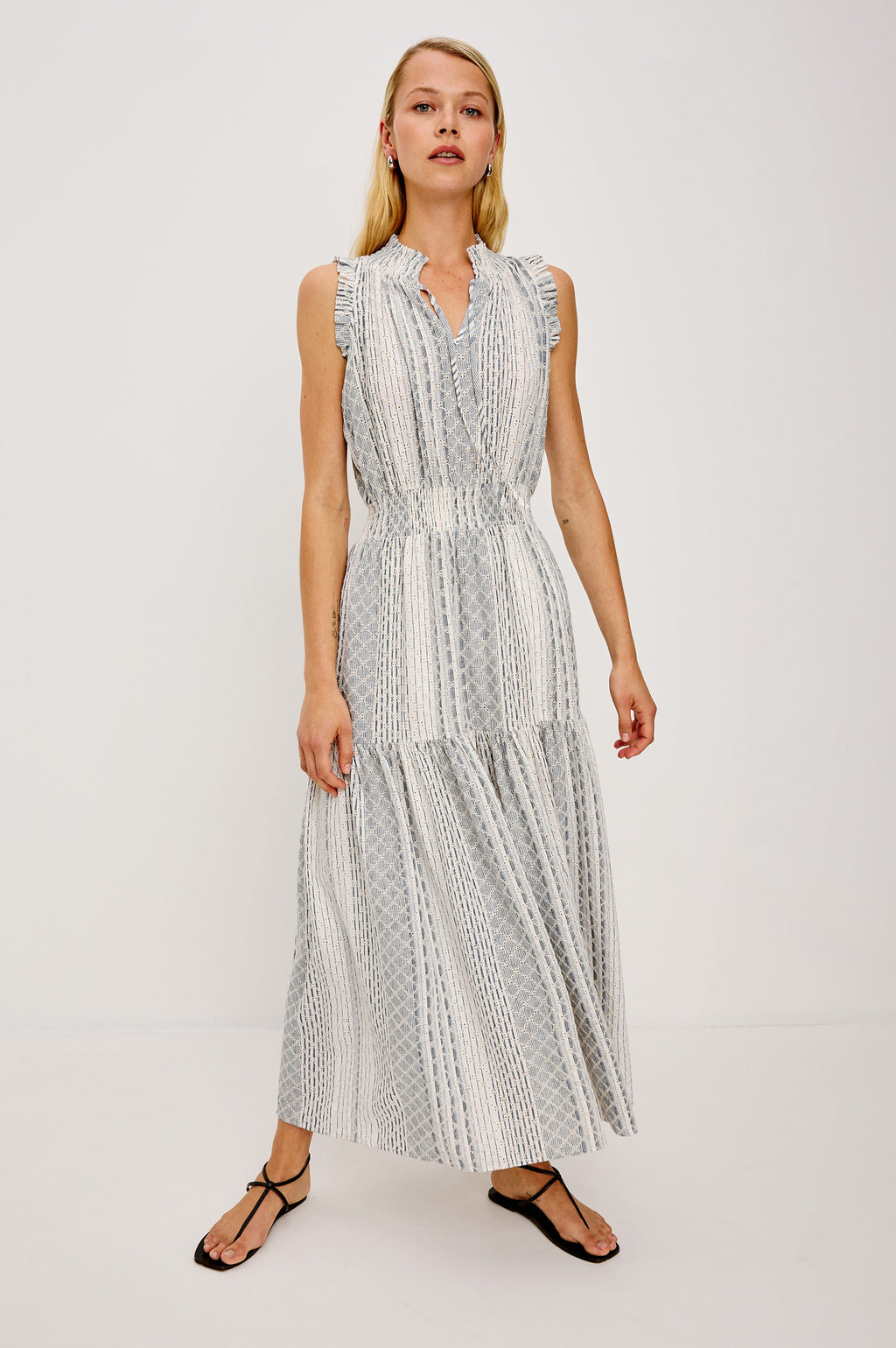 Alessi Dress - Striped Eyelet
