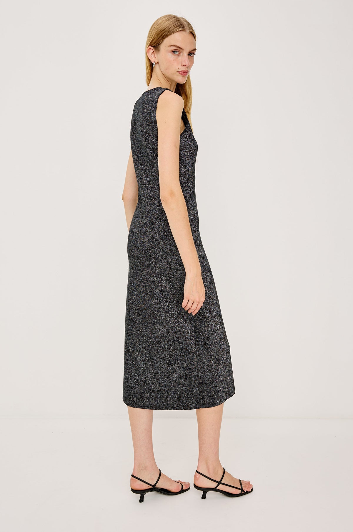 Alora Dress - Gunmetal Lurex