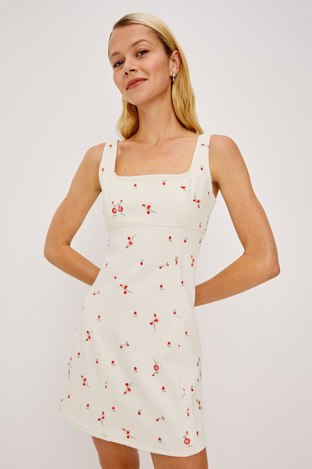 Altadena Dress - Ecru Romantic Floral