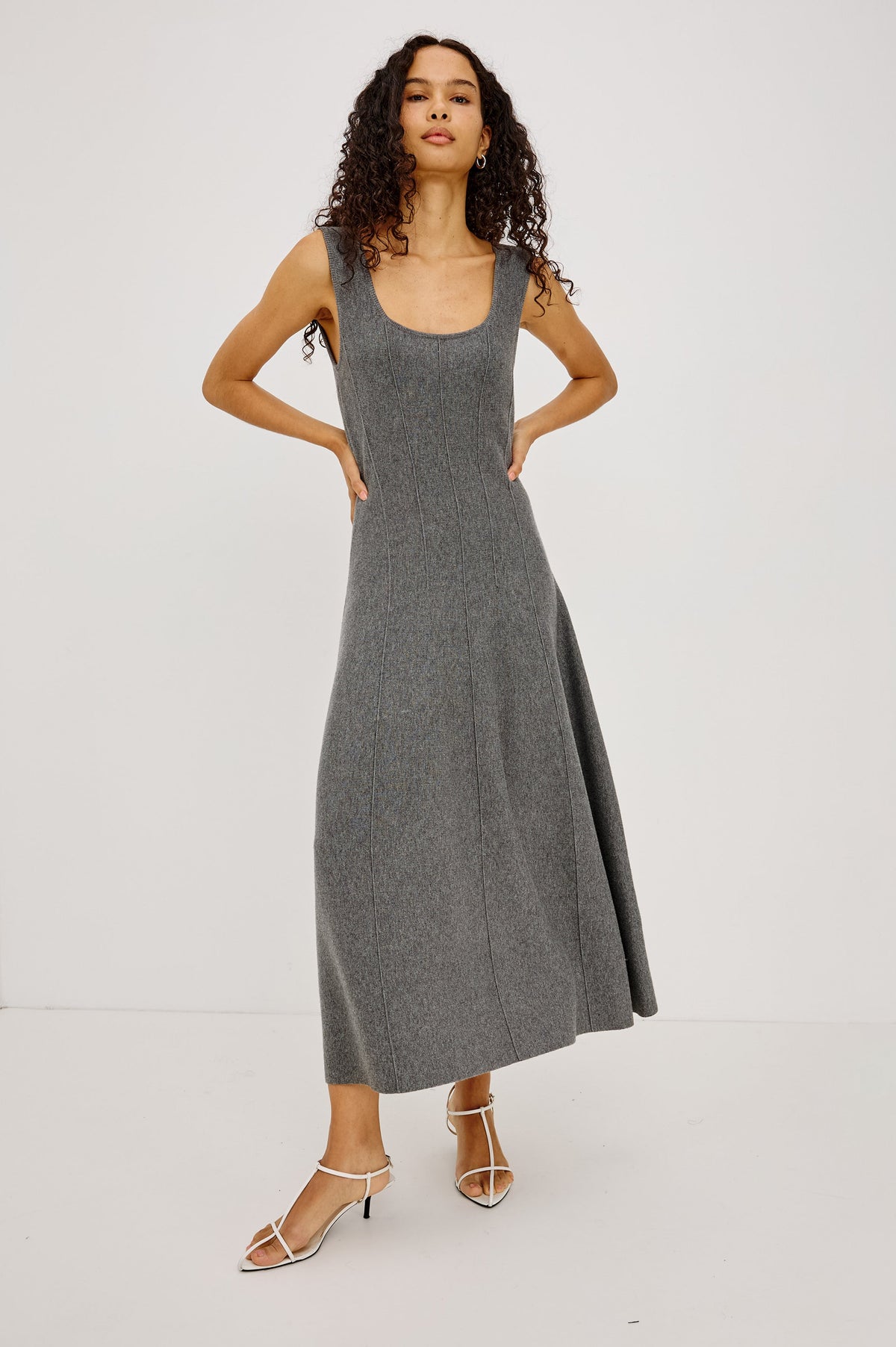 Angelica Dress - Heather Grey