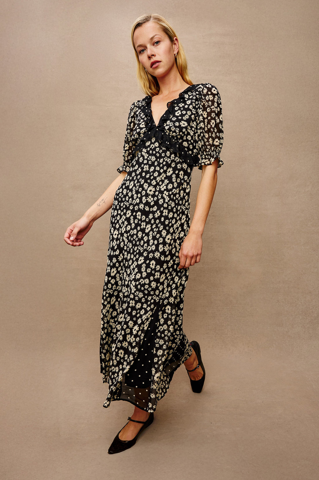 Annmarie Dress - Daisy Dot Combo