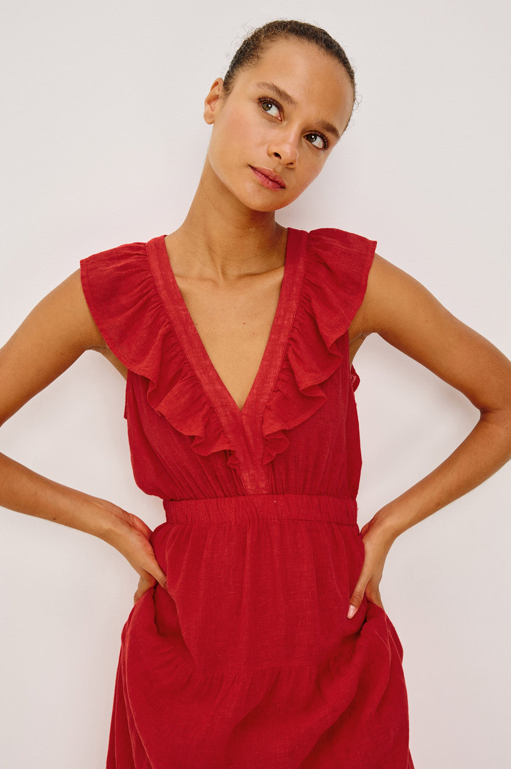 Beaux Dress - Tomato