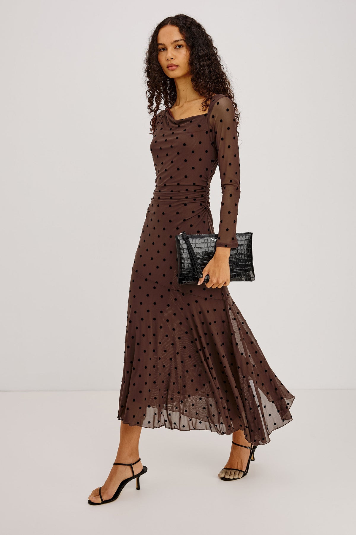 Cambria Dress - Chocolate Polka Dot