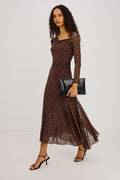 Cambria Dress - Chocolate Polka Dot