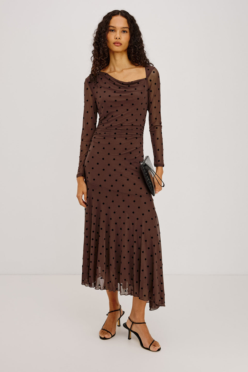 Cambria Dress - Chocolate Polka Dot