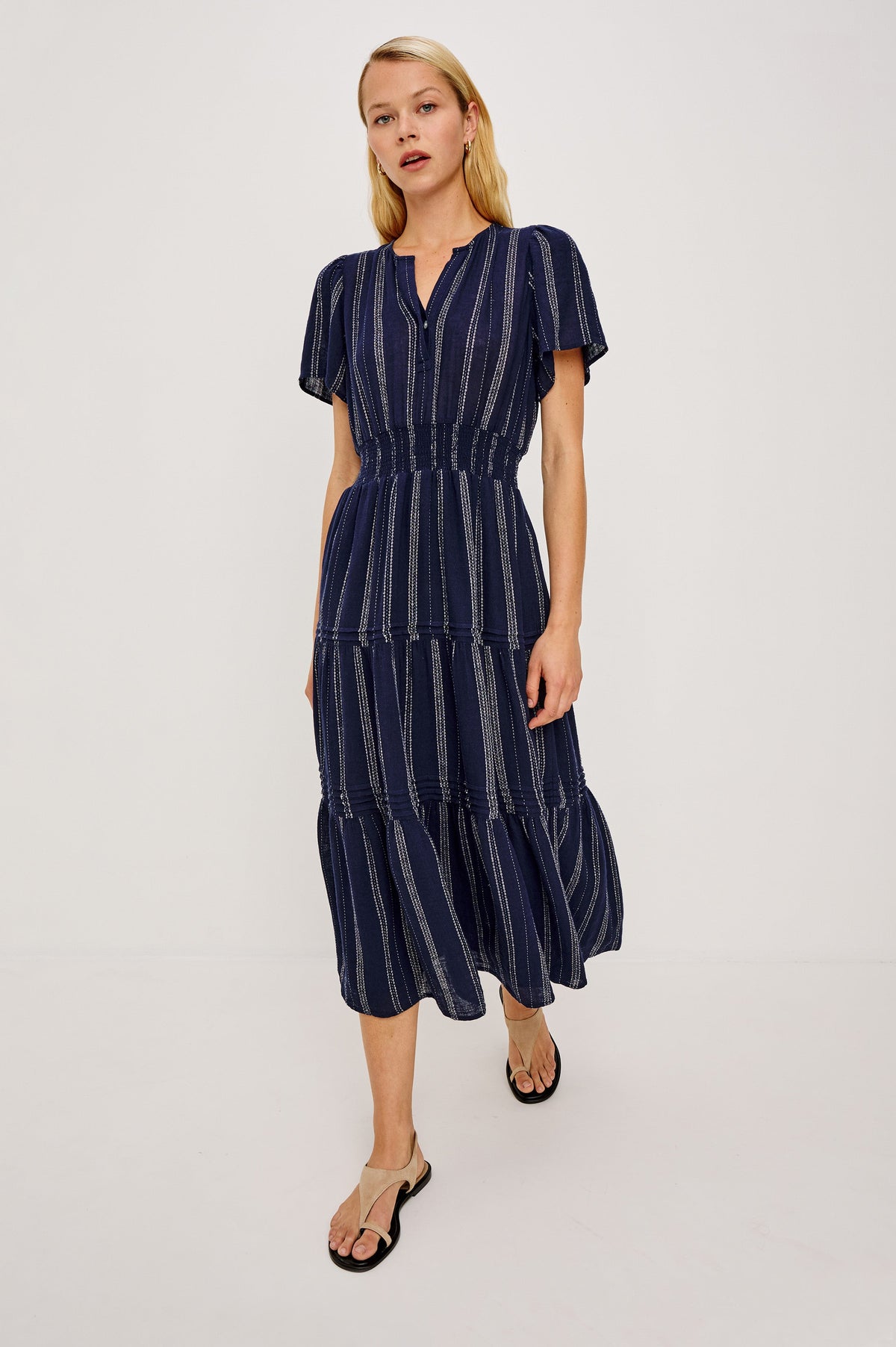 Cannes Dress - Marina Stripe