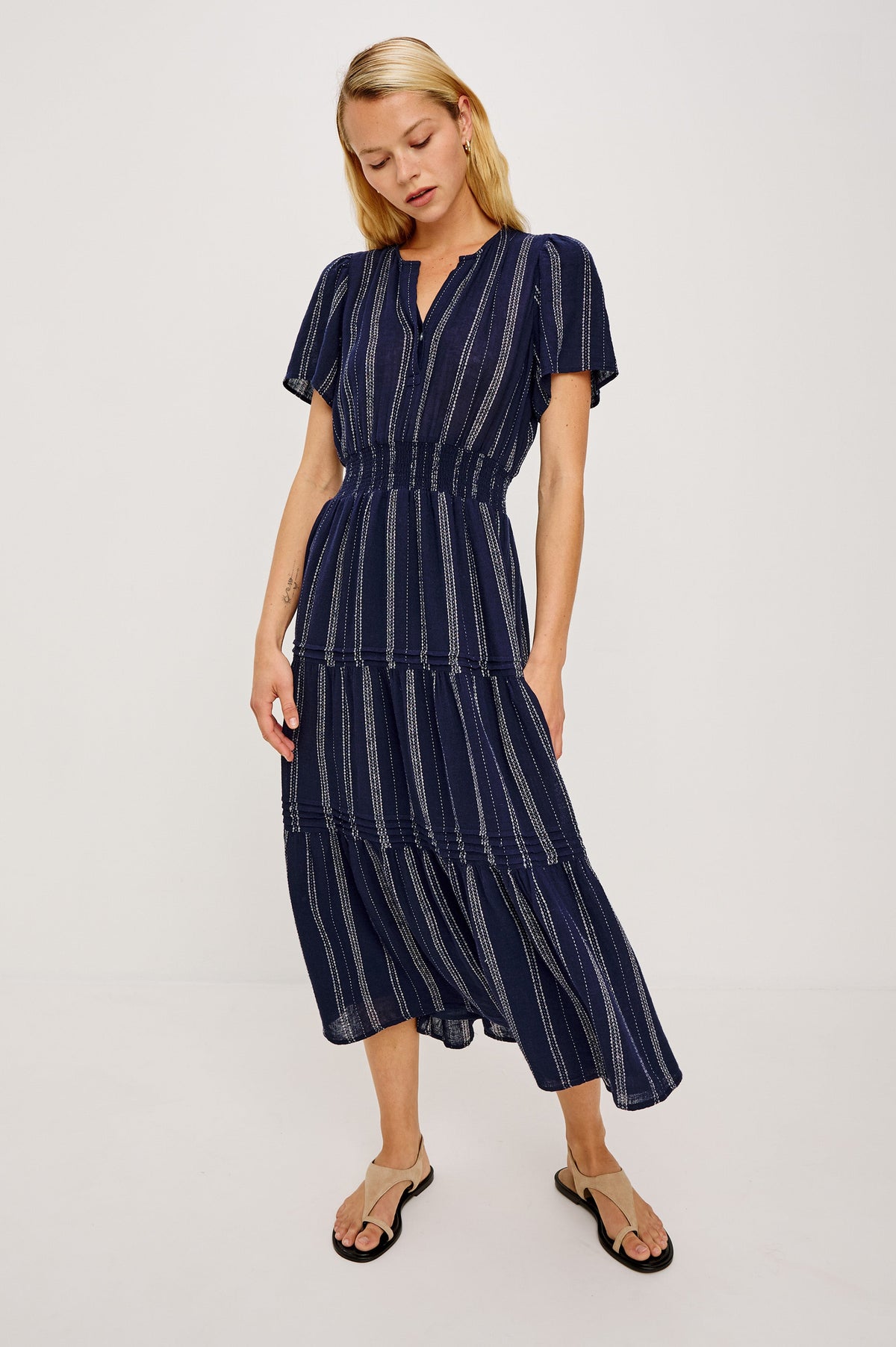 Cannes Dress - Marina Stripe