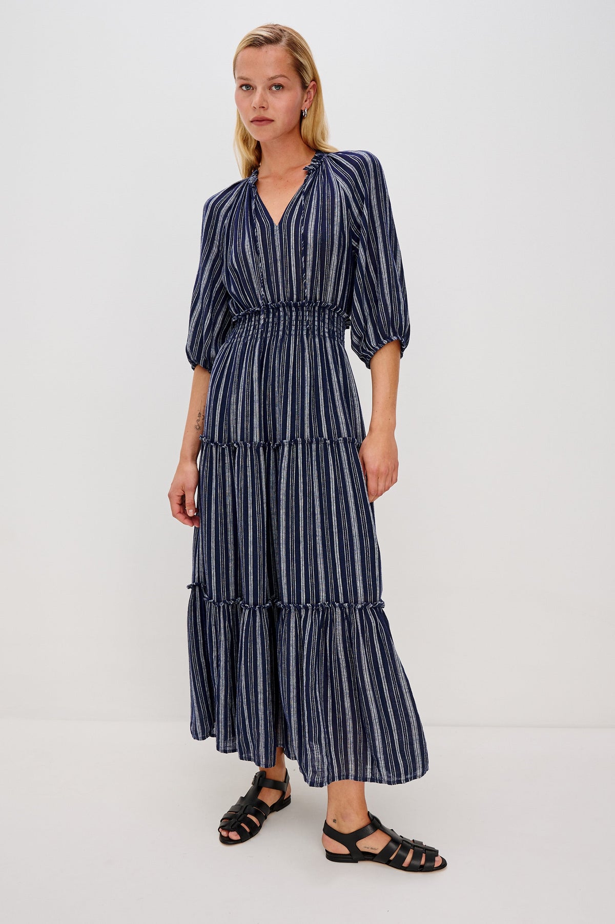Caterine Dress - Roche Stripe