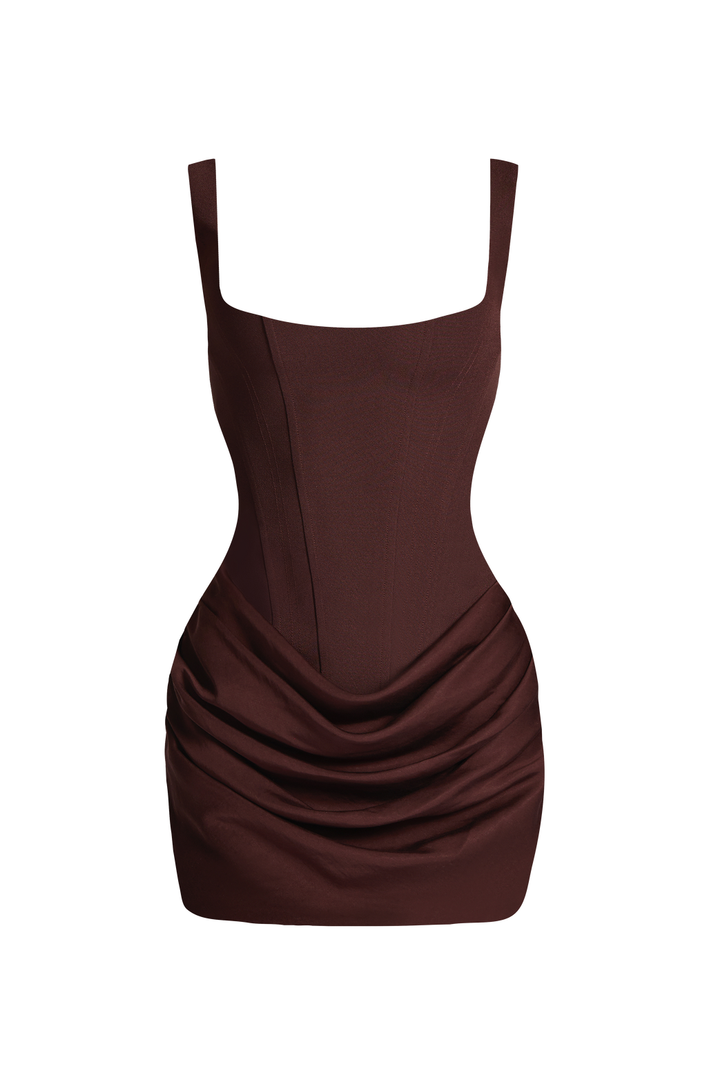Cornelia Mini Dress - Plum Brown