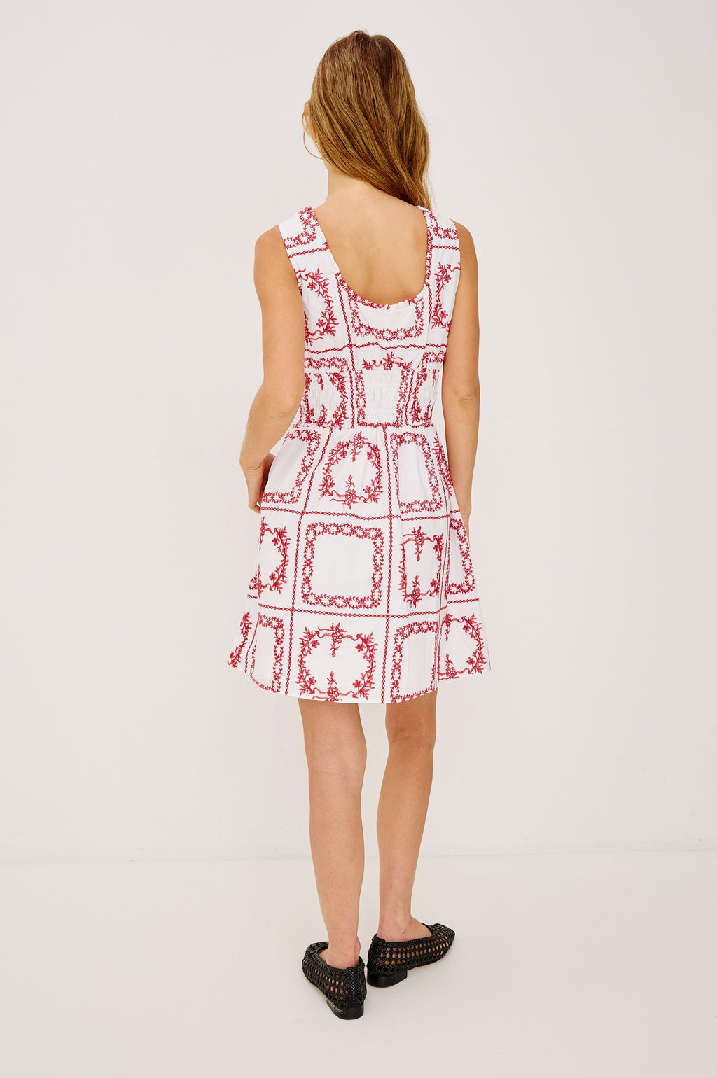 Cosette Dress - Ivory Red Handkerchief