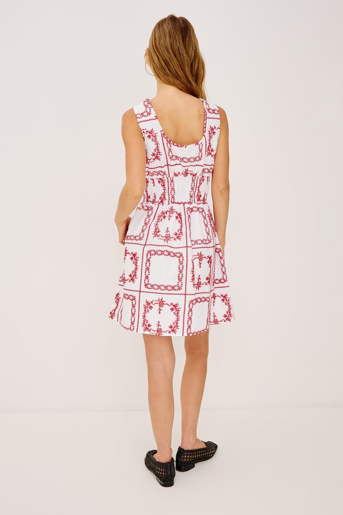 Cosette Dress - Ivory Red Handkerchief