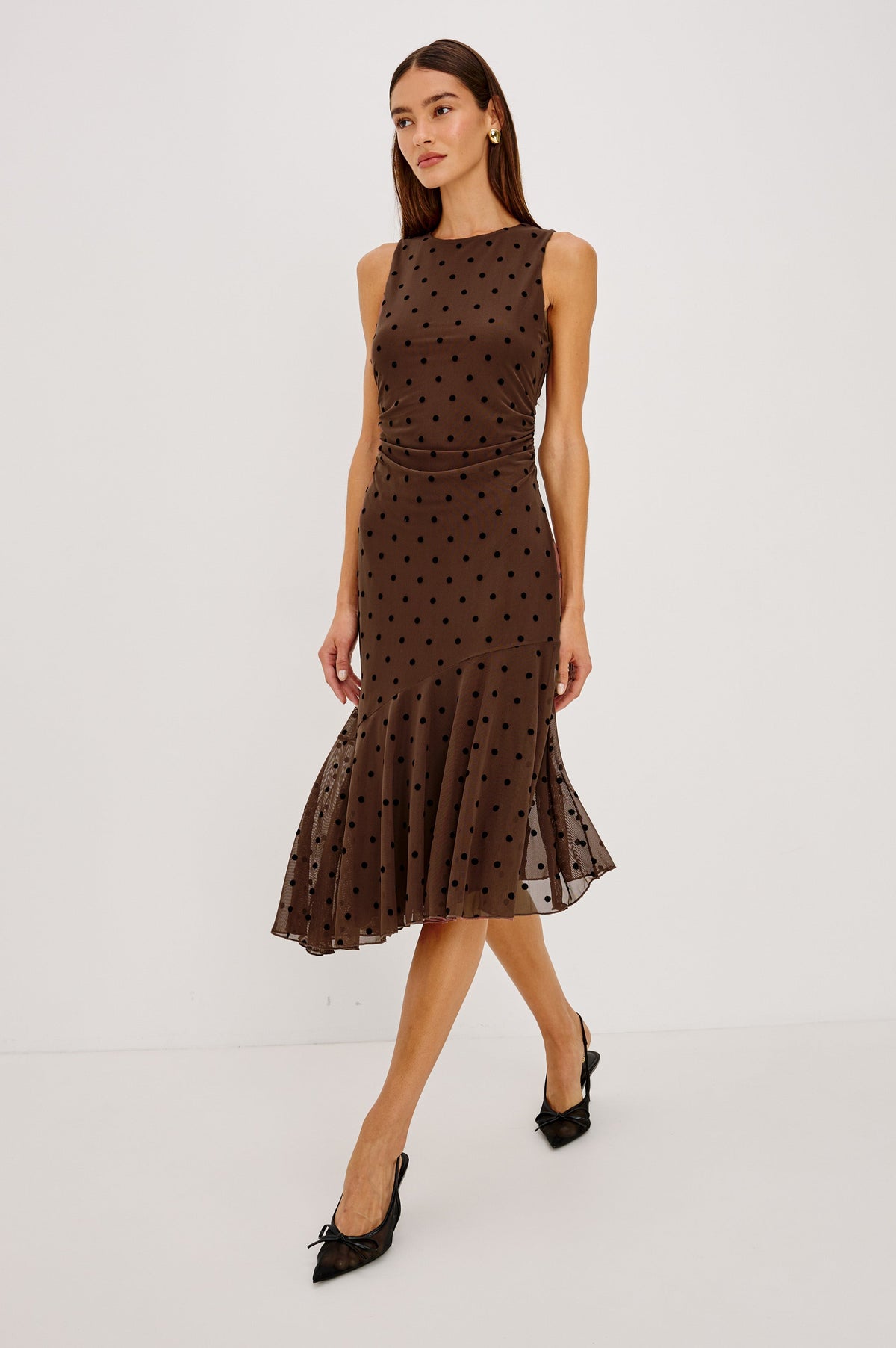 Daija Dress - Chocolate Polka Dot