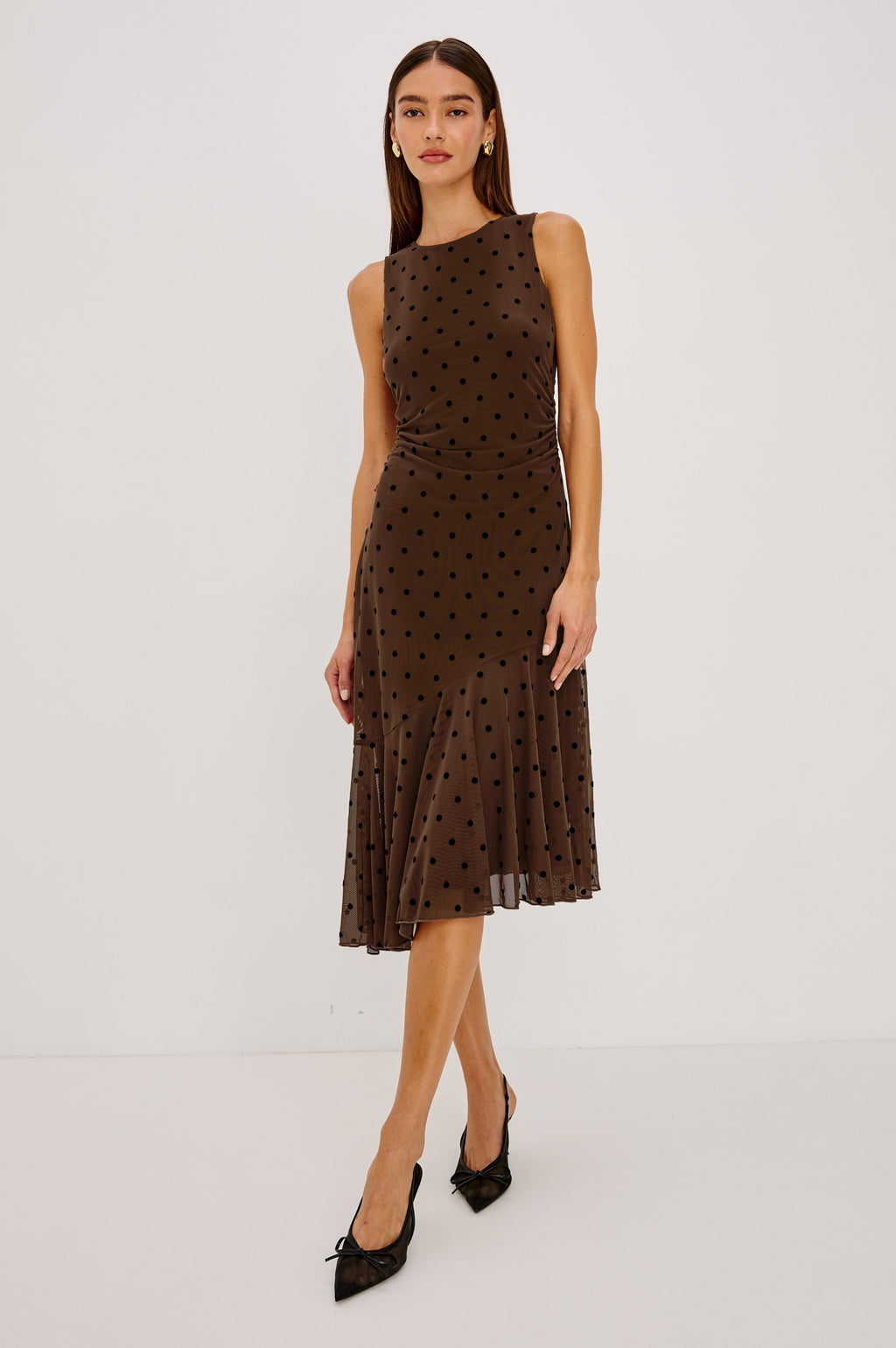 Daija Dress - Chocolate Polka Dot