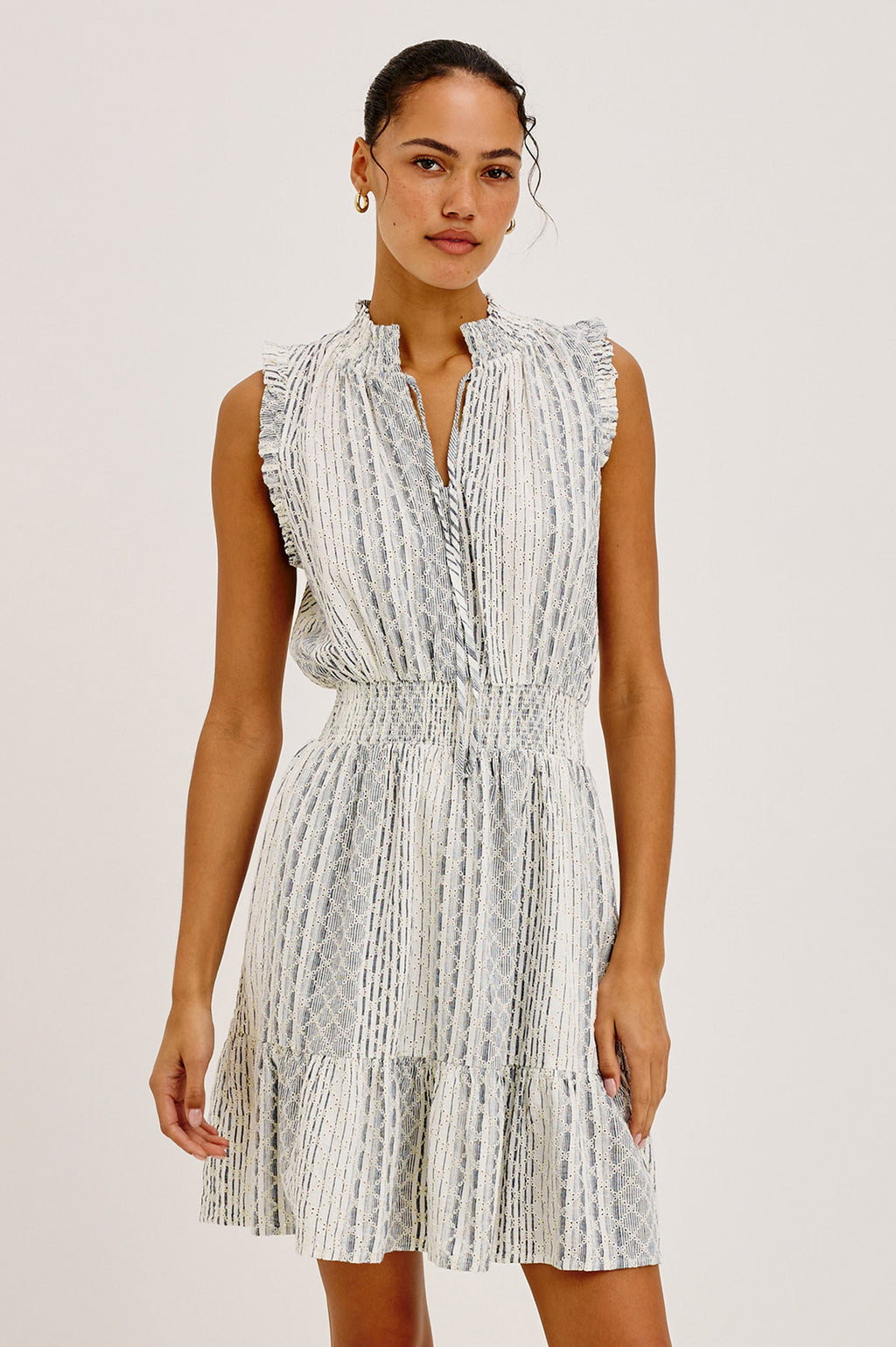 Didi Dress - Striped Eyelet