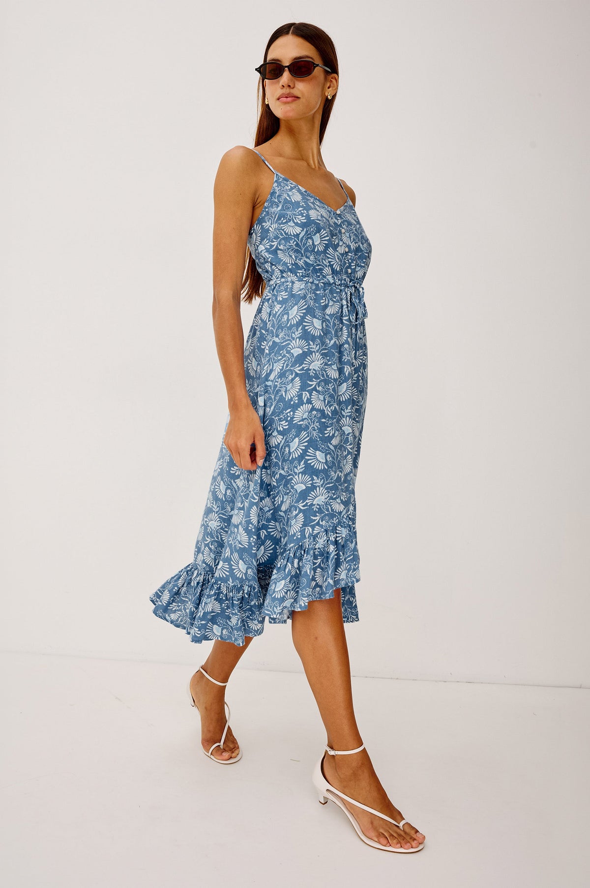 Frida Dress - Blue Cassia