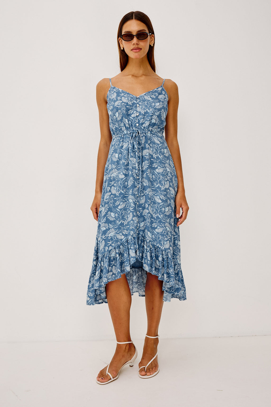 Frida Dress - Blue Cassia