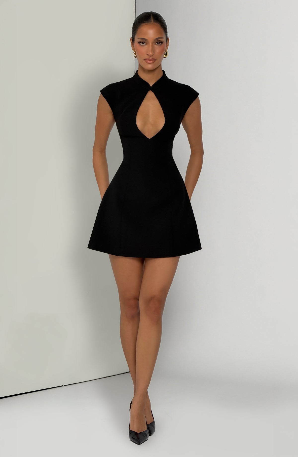 Sakura Mini Dress - Black