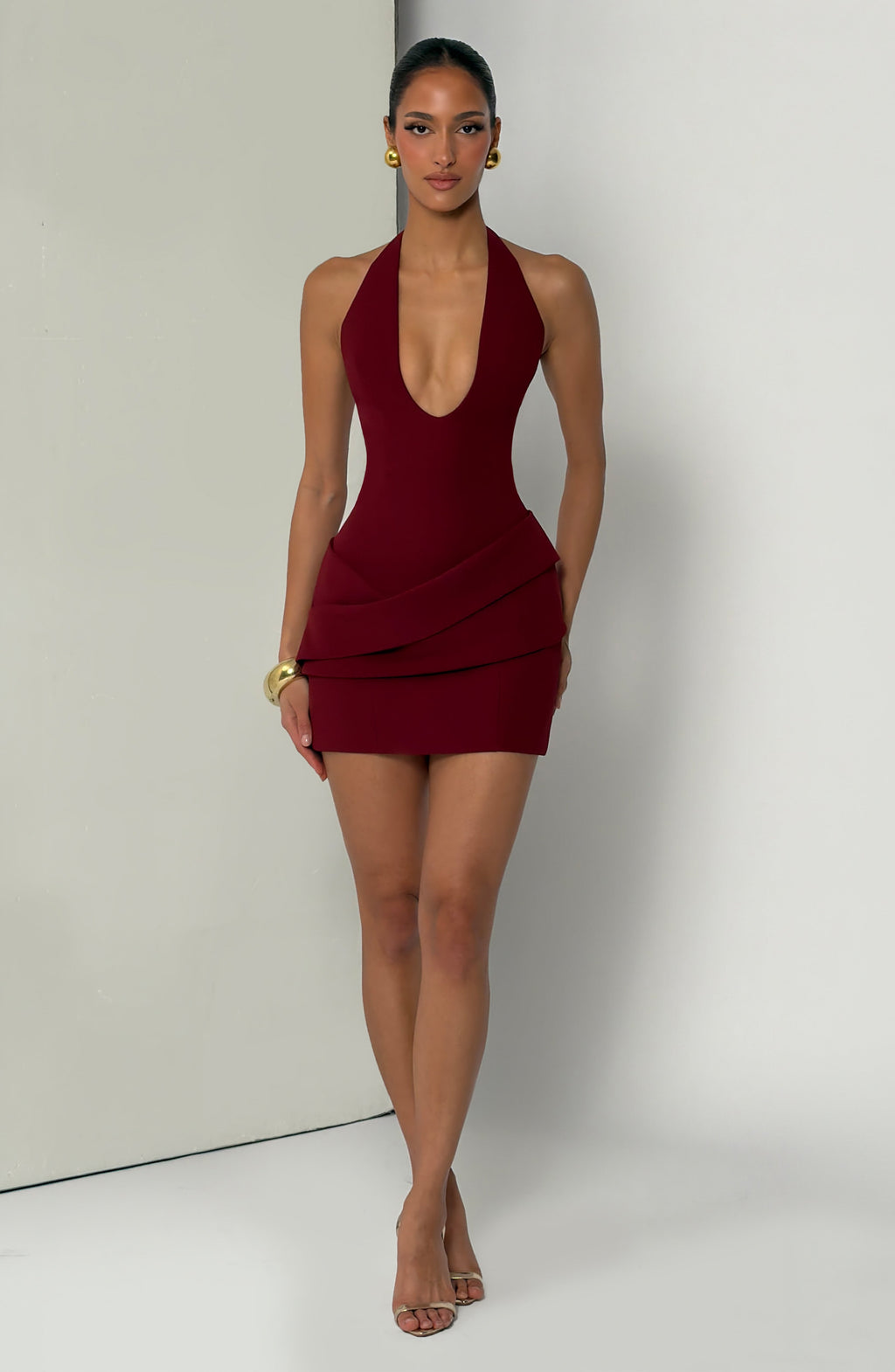 Adaline Mini Dress - Burgundy