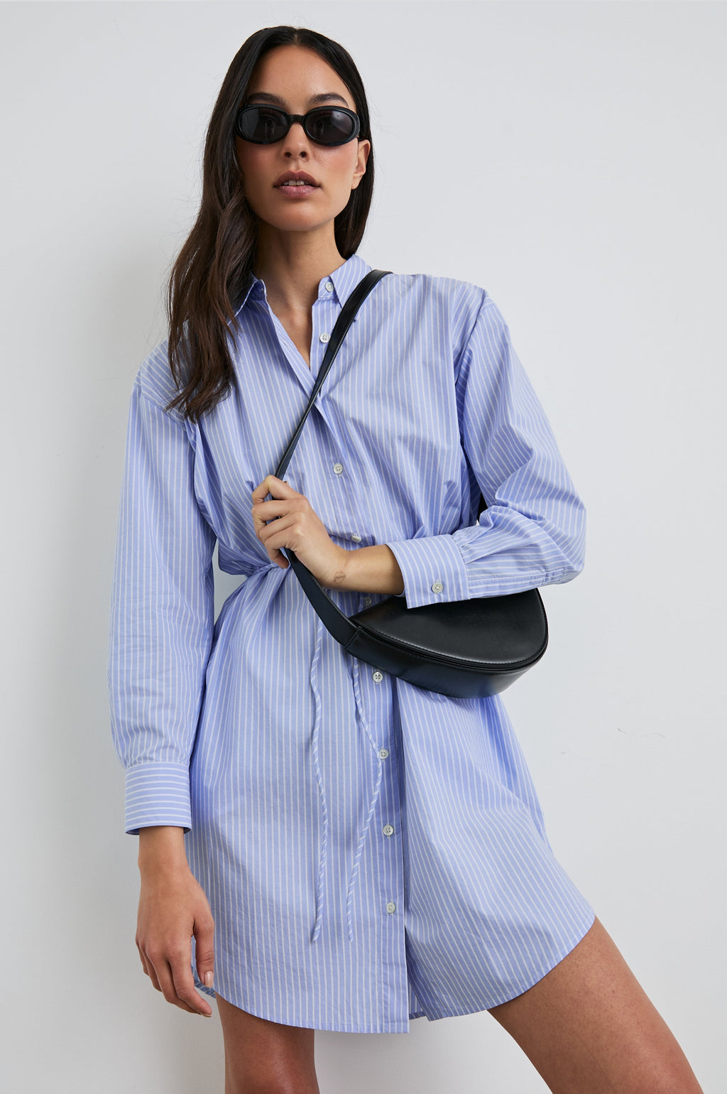 Harmony Dress - Oxford White Stripe