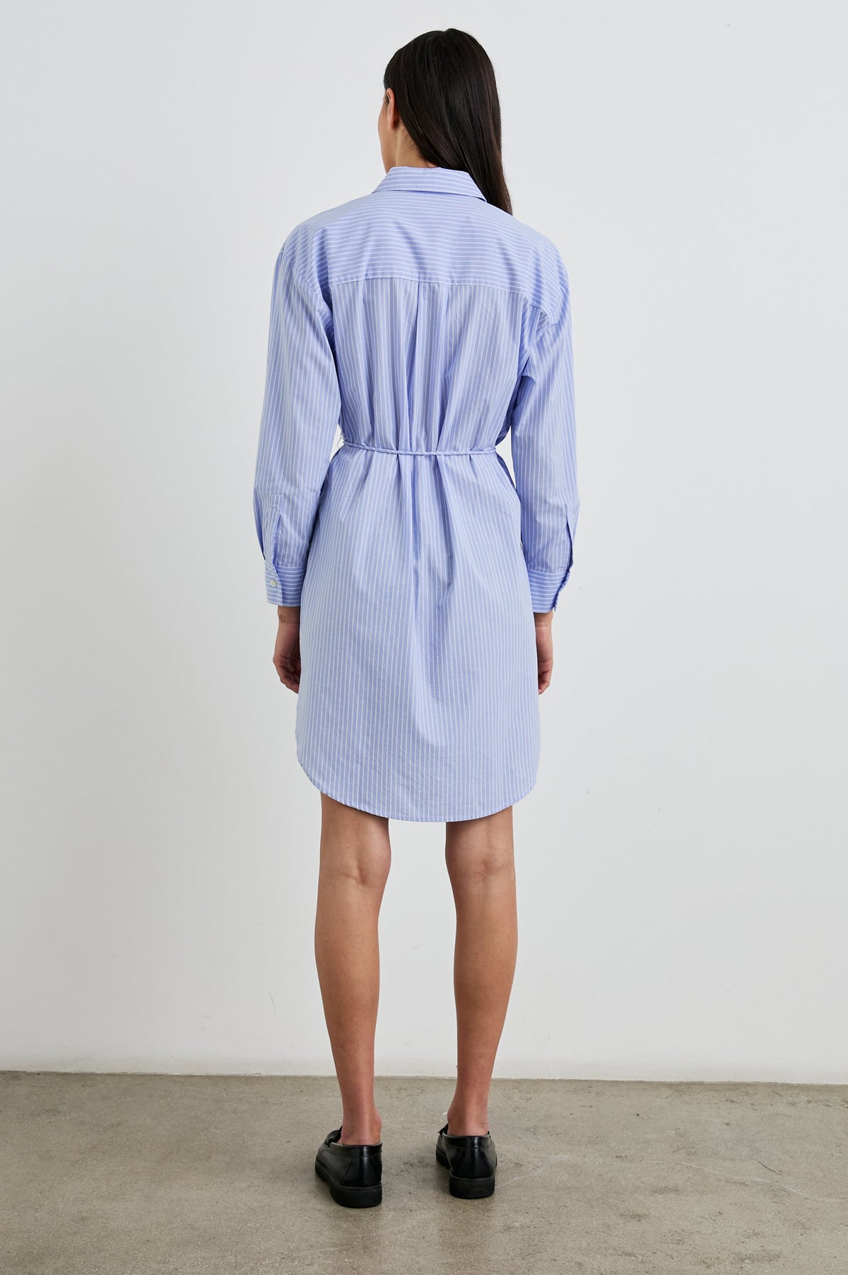 Harmony Dress - Oxford White Stripe