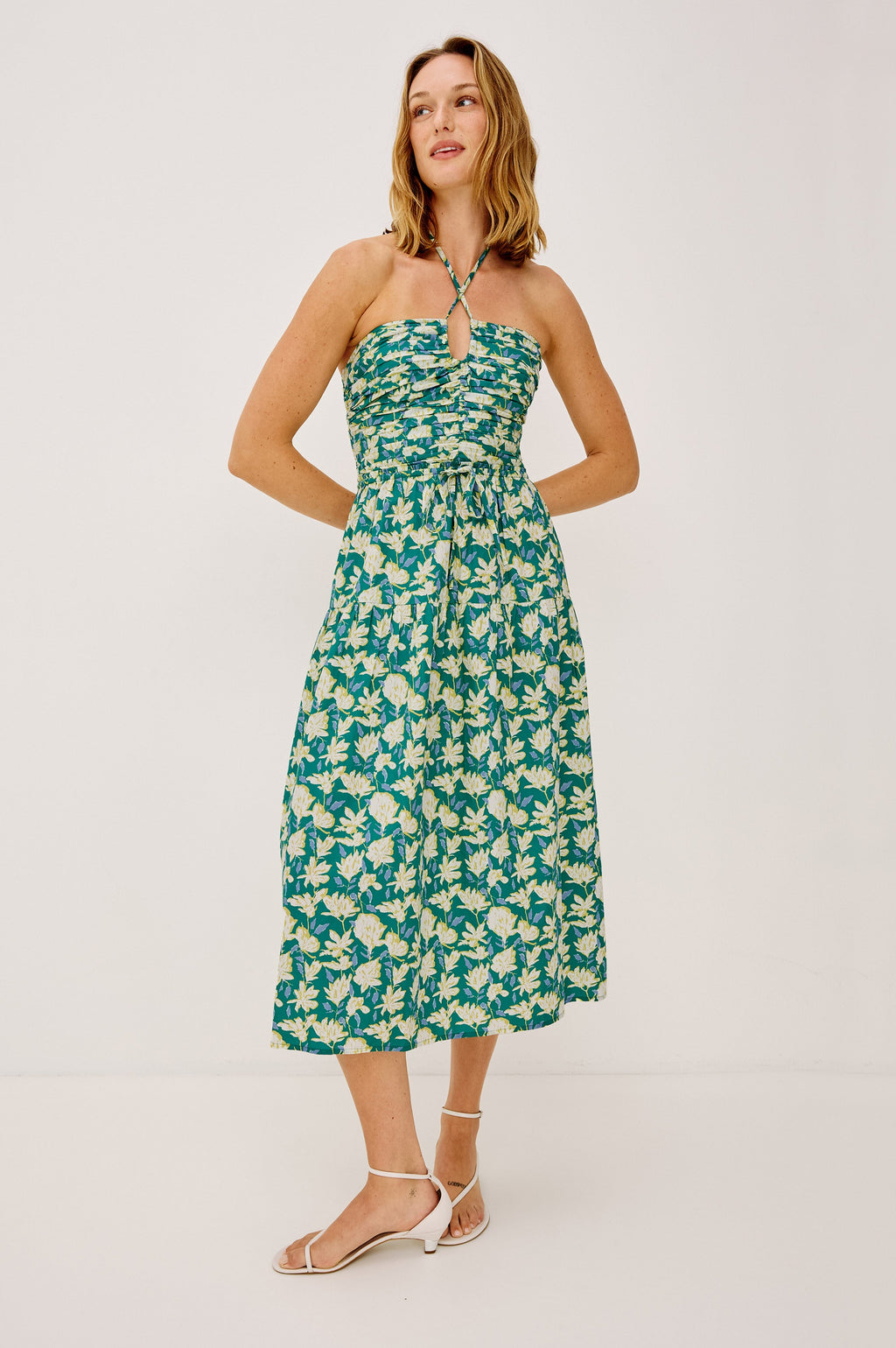 Irene Dress - Green Mayflower
