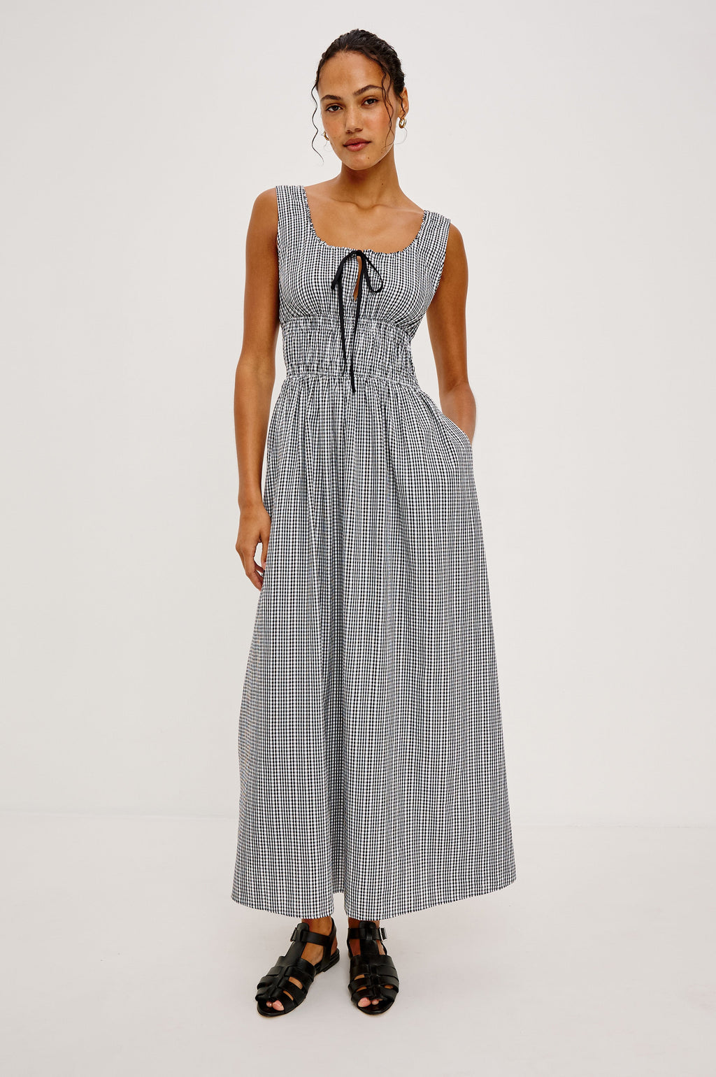 Jordie Dress - Black Gingham