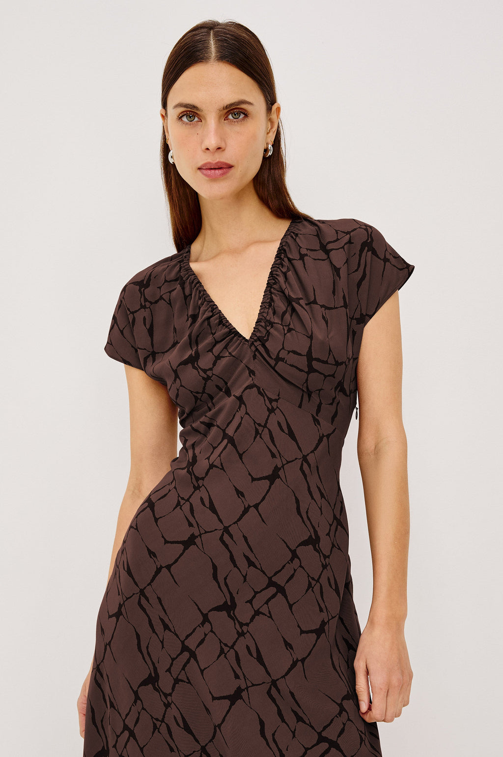 Kourt Dress - Brown Obsidian