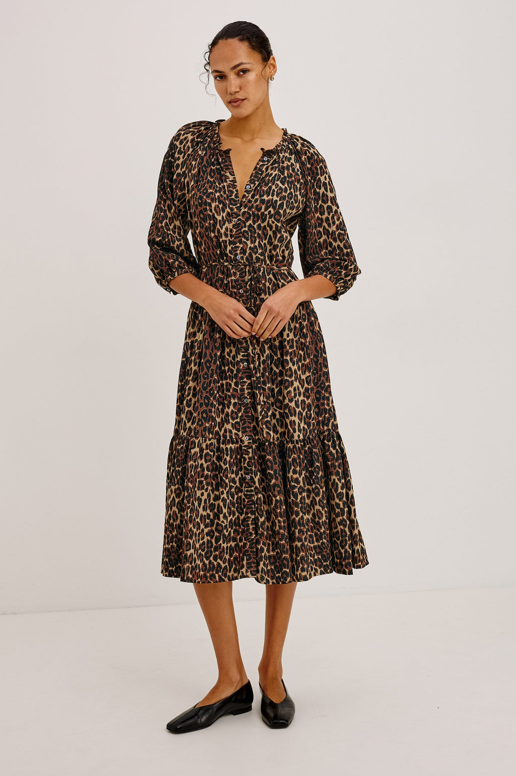 Leanne Dress - Brown Nala