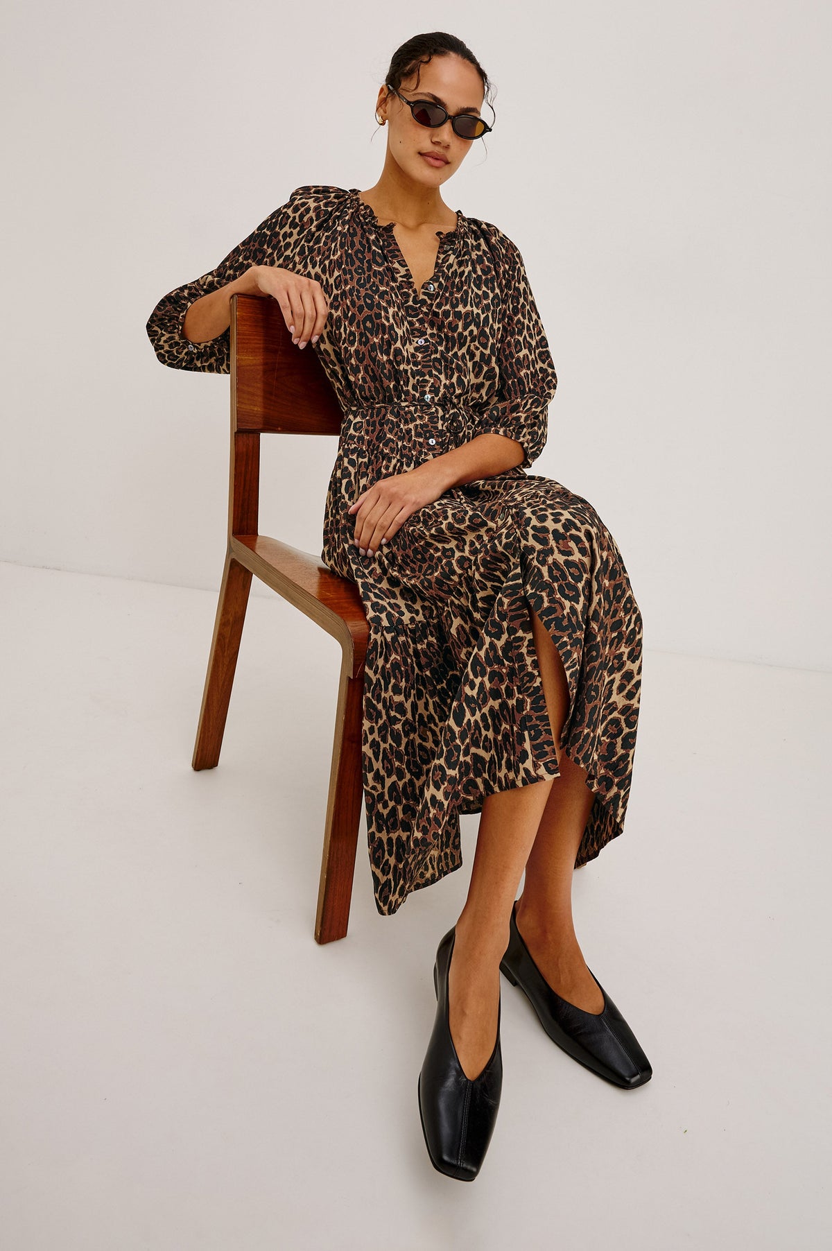 Leanne Dress - Brown Nala
