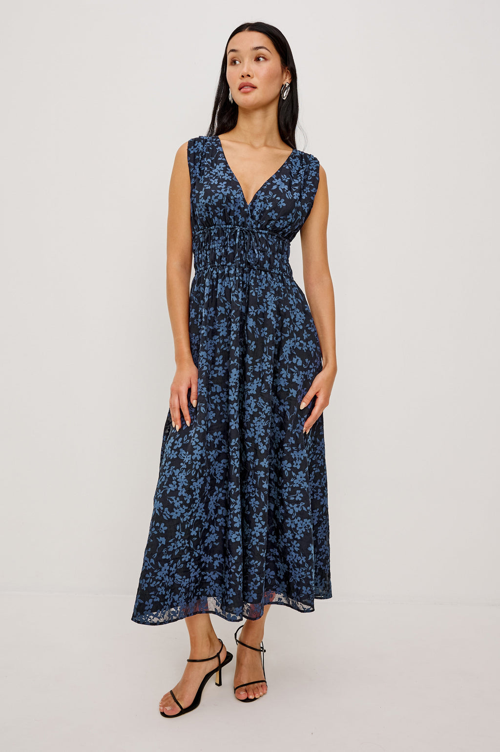 Lilith Dress - Midnight Silhouette Floral