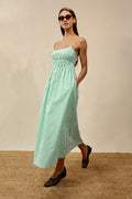 Primrose Dress - Emerald Stripe
