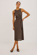 Ricky Dress - Onyx Cocoa Stripe