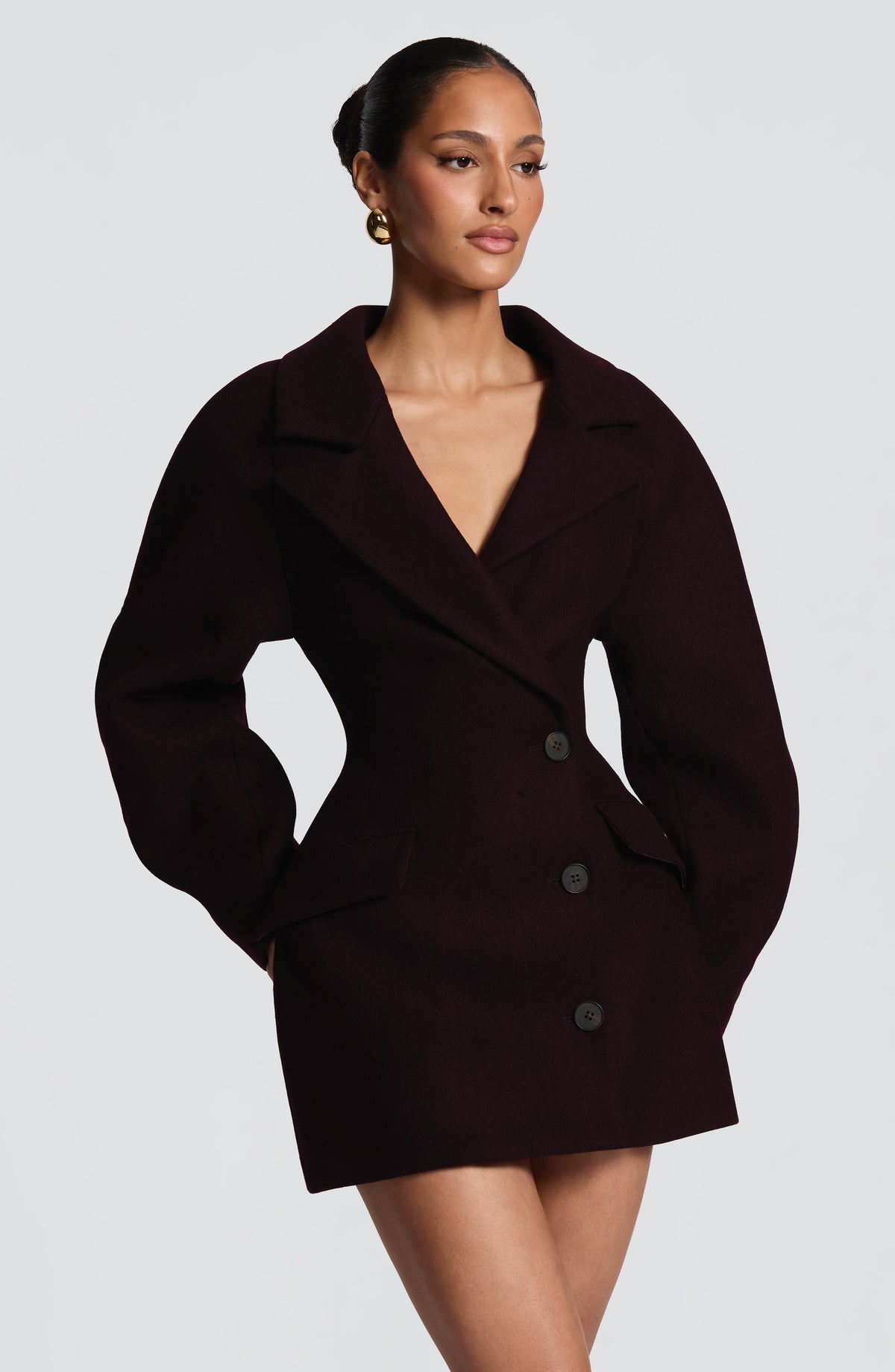 Dylan Blazer Dress - Plum