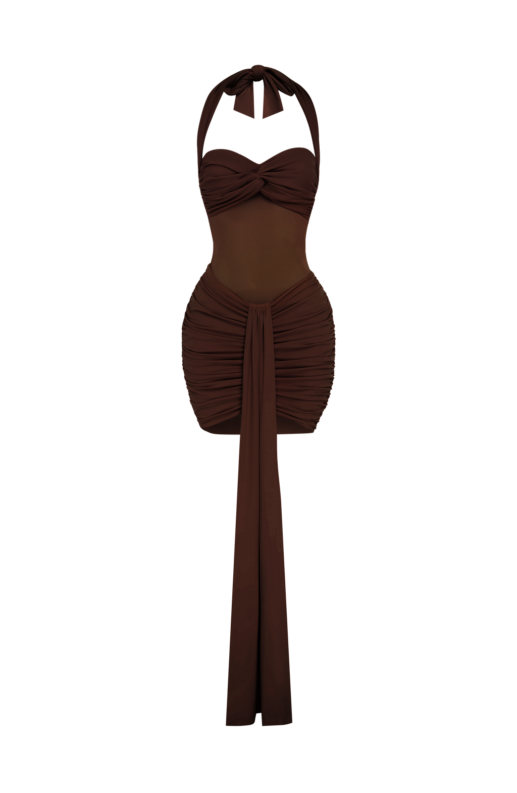 Vixen Mini Dress - Plum Brown