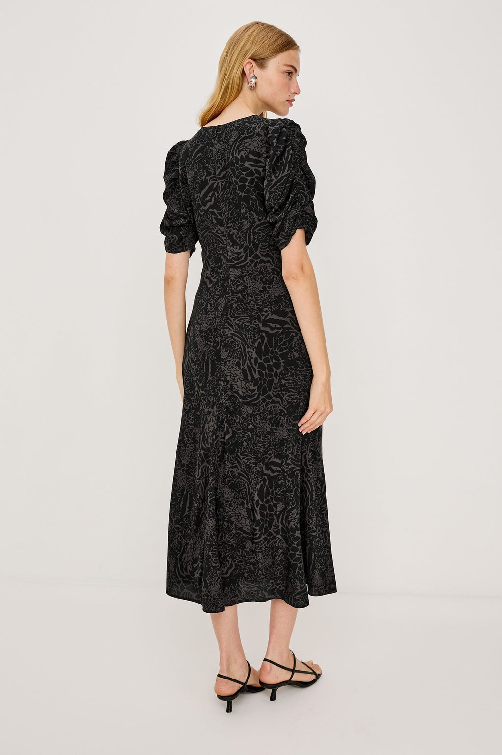 Zariah Dress - Charcoal Mixed Animal