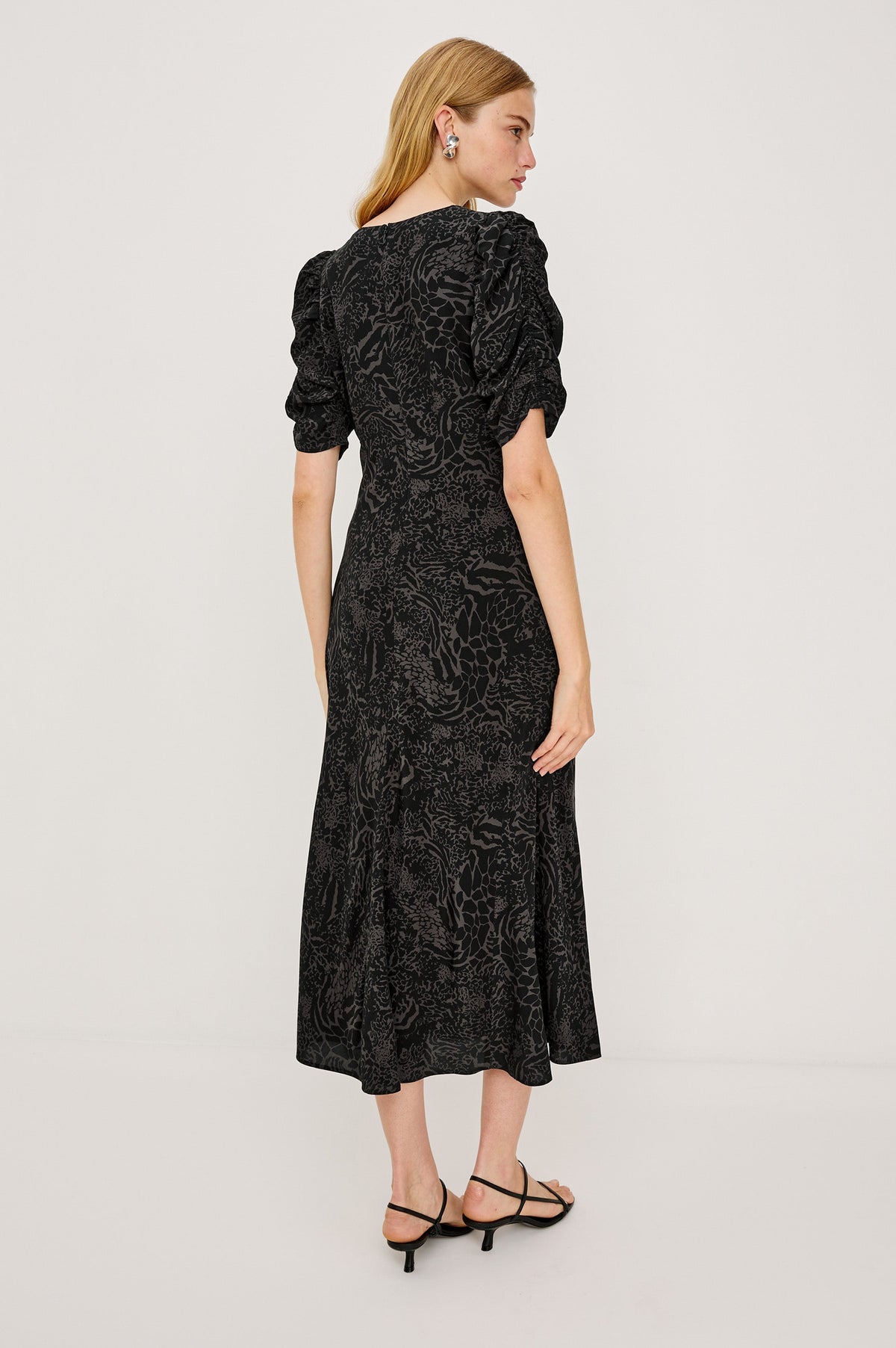 Zariah Dress - Charcoal Mixed Animal