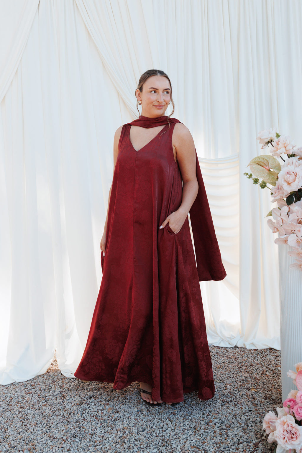 Aeryn Maxi Dress - Burgundy