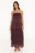 Alinae Maxi Dress - Purple Floral
