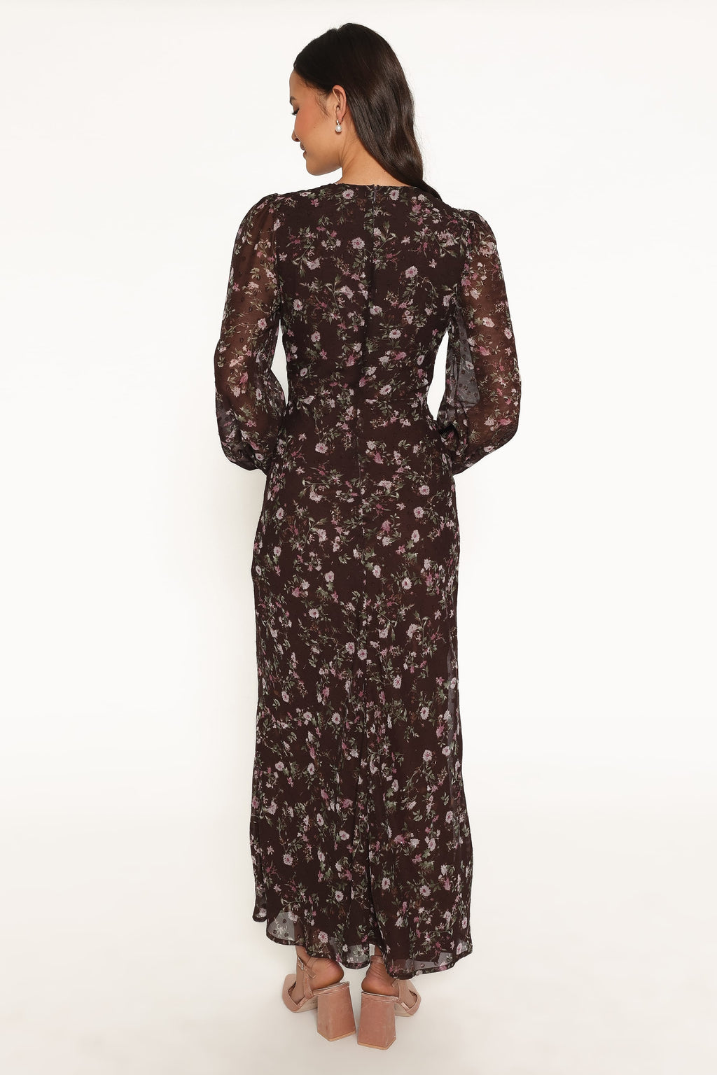 Rosalyn Maxi Dress - Brown Lilac Floral