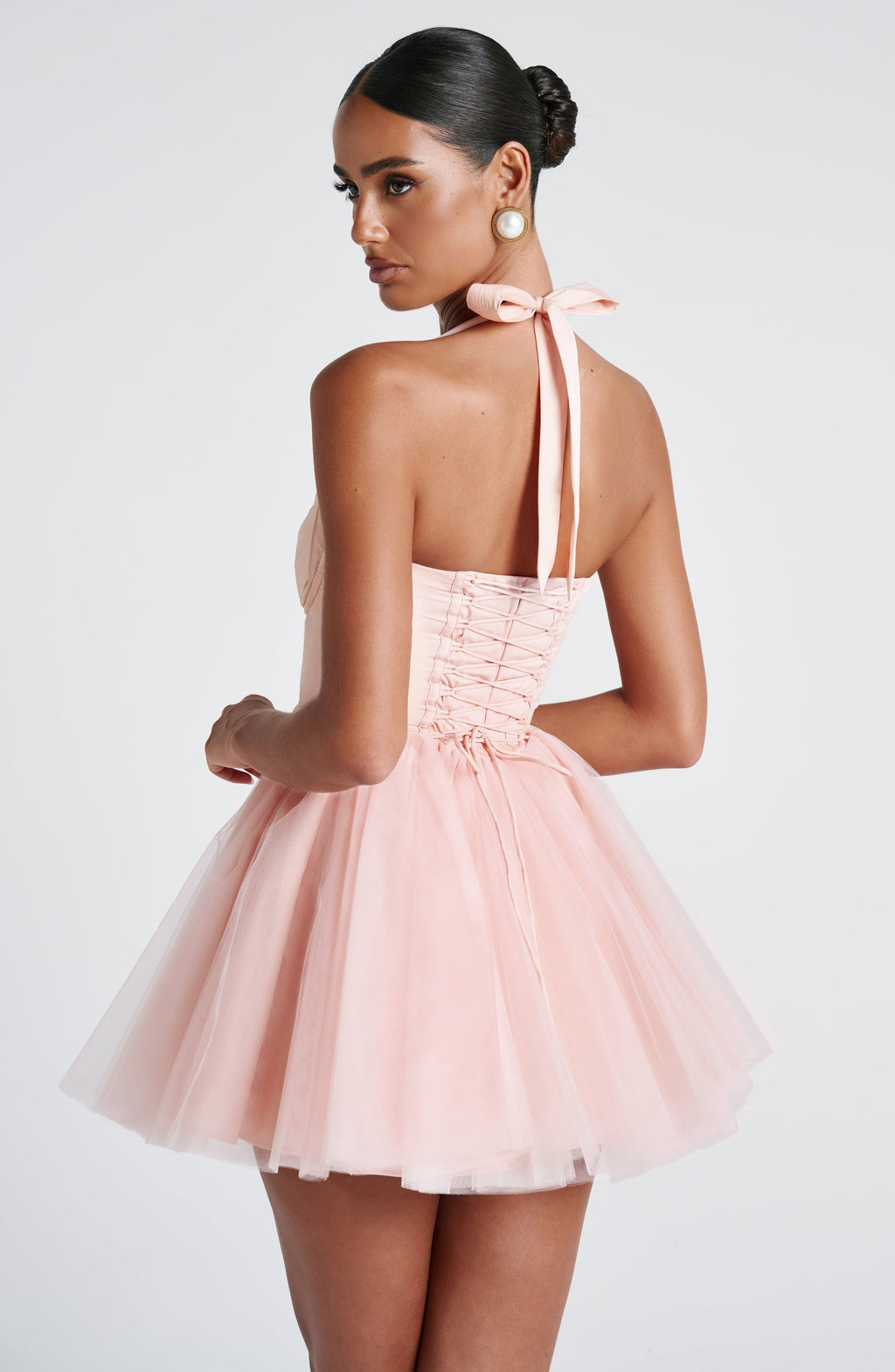 Keely Mini Dress - Soft Peach
