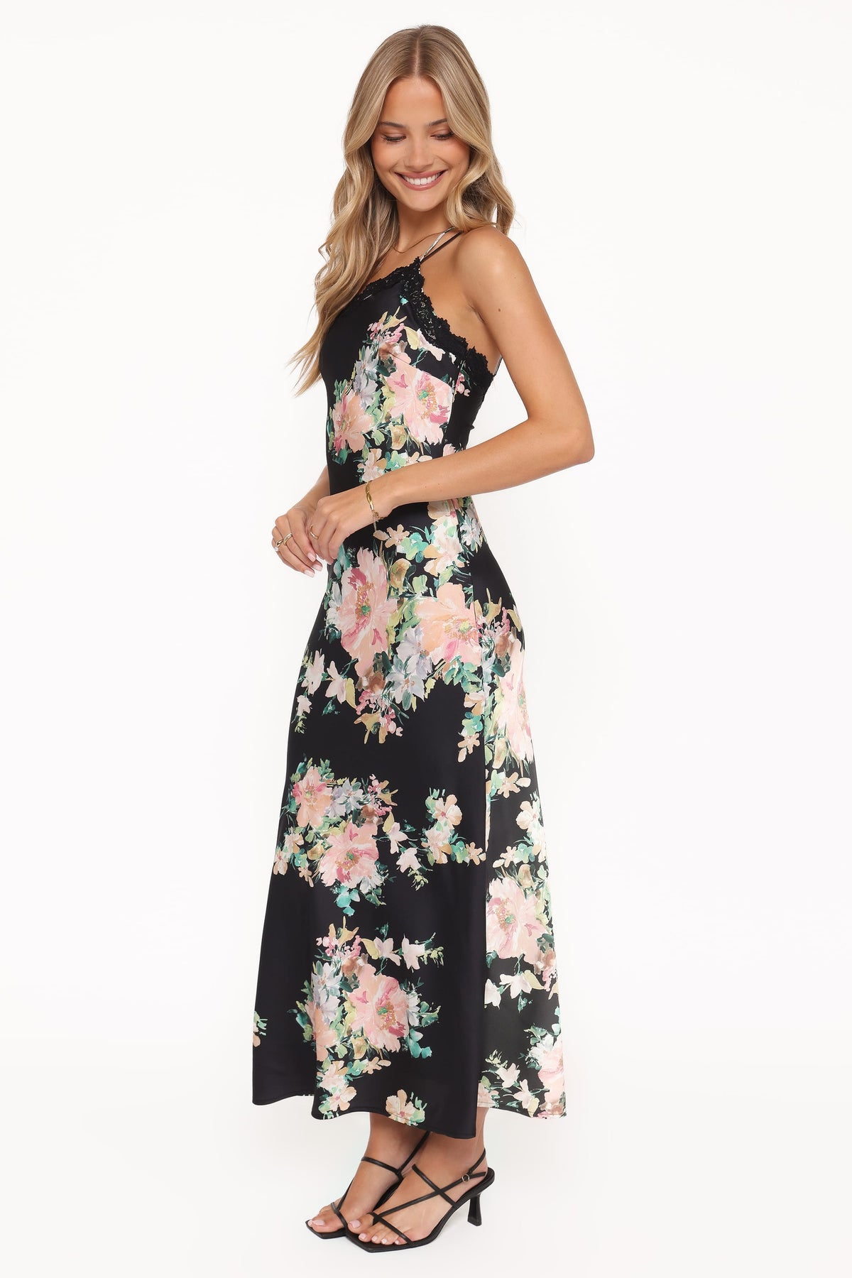 Anika Maxi Dress - Black Floral