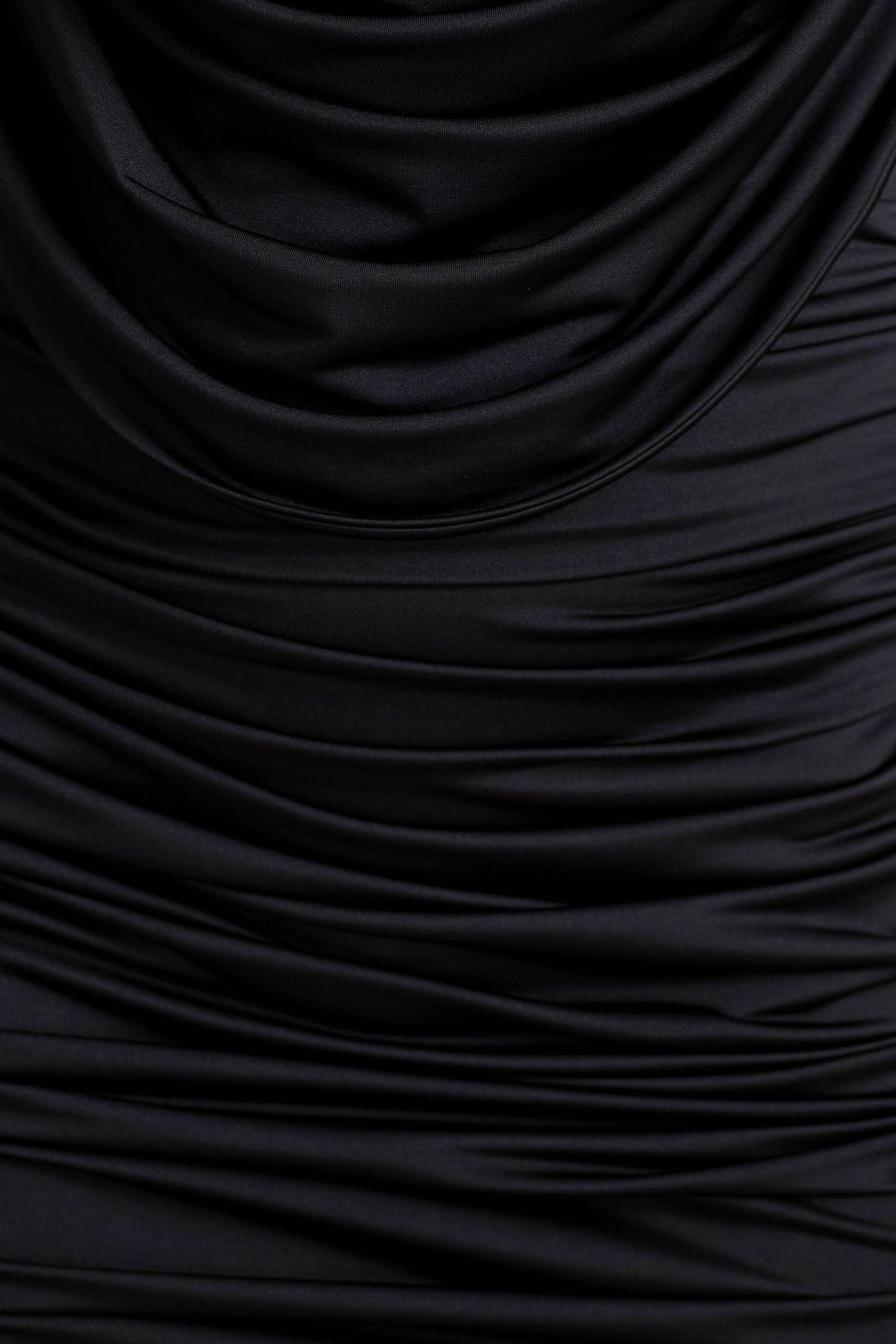 Ciela | Black Extreme Plunge-Neck Mini Dress