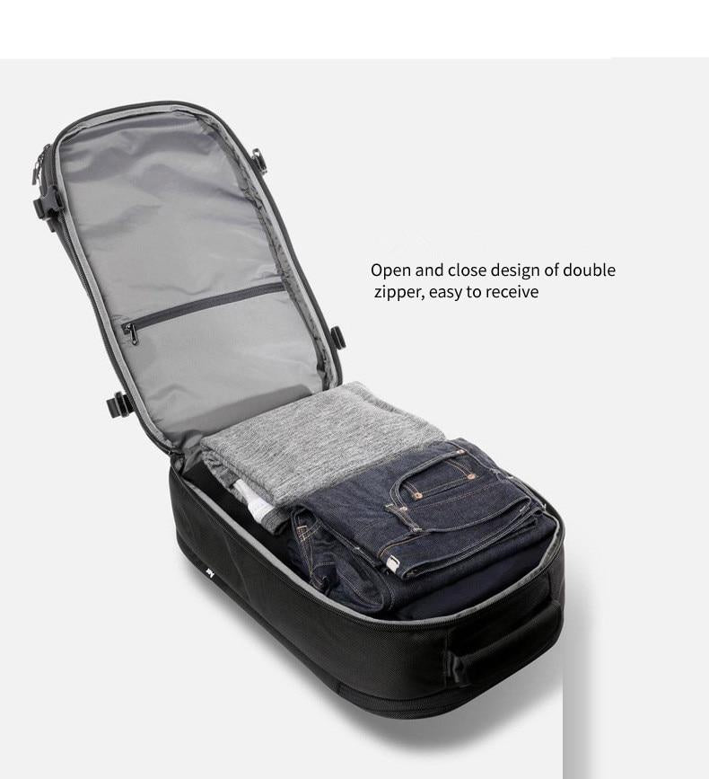 Men's Large Capacity Travel Backpack 17" 20" Laptop w/ Built In Rain Cover